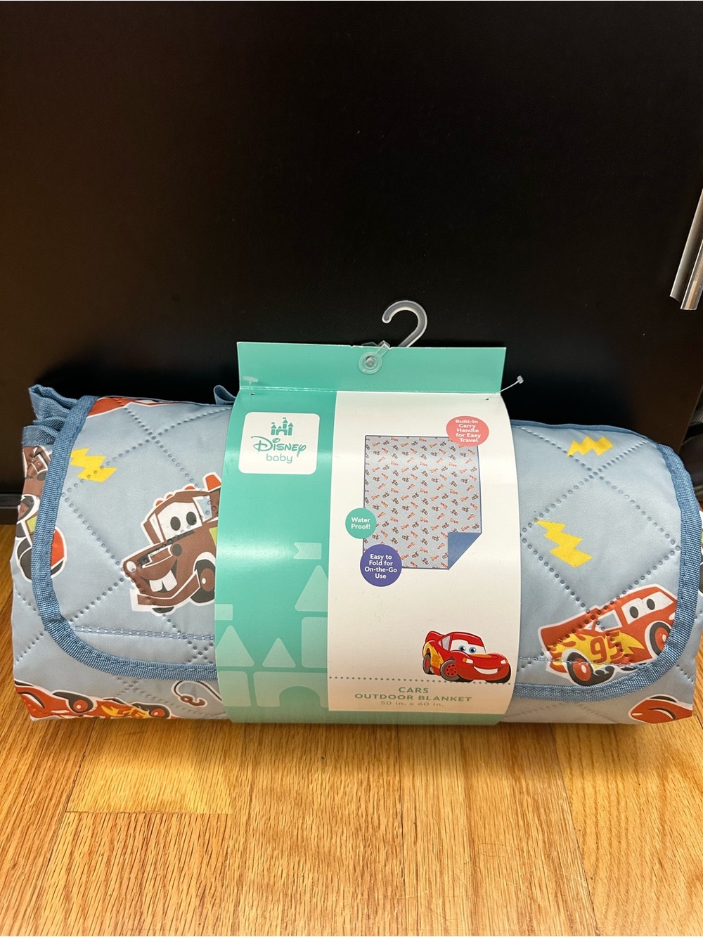 Disney Baby Cars Outdoor Blanket - Teal and Light Blue